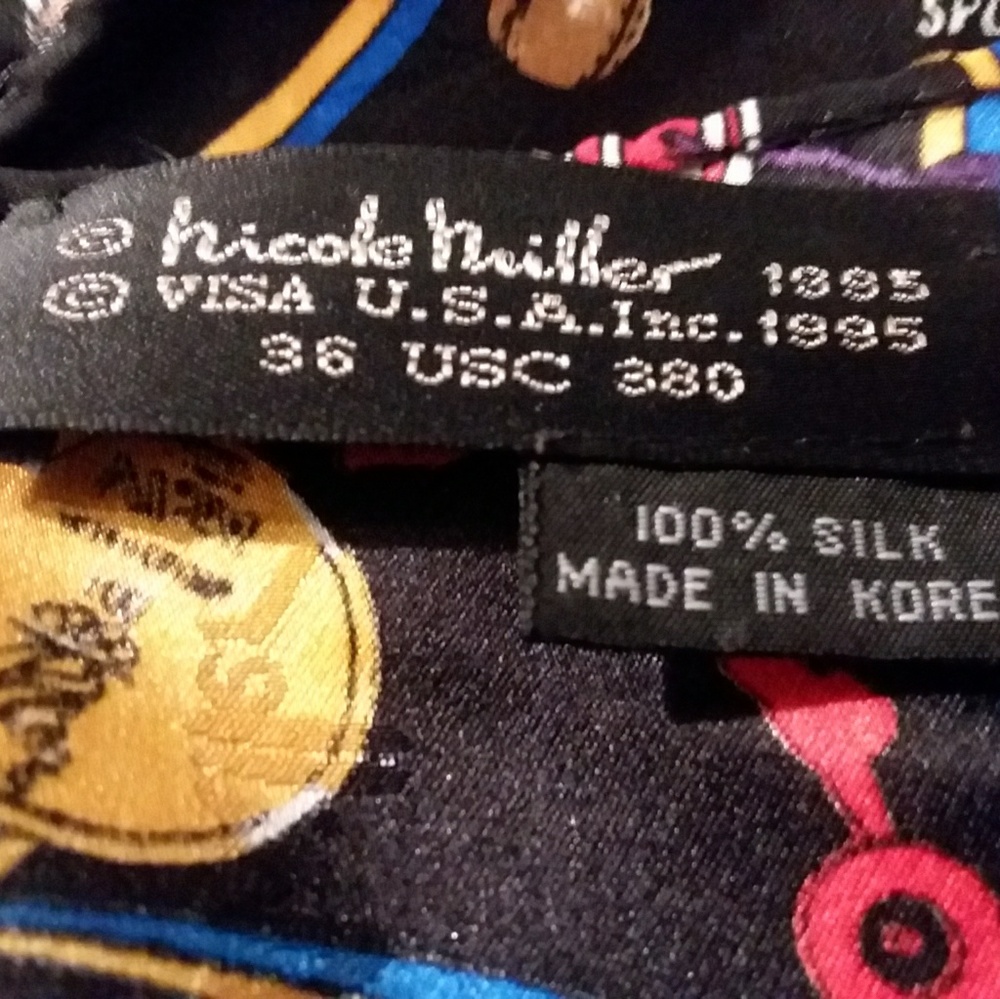 Vintage Nicole Miller 1996 Atlanta Olympics Scarf